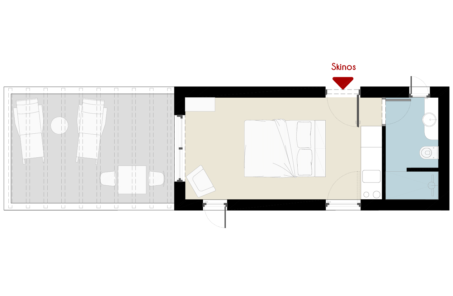 Skinos room layout